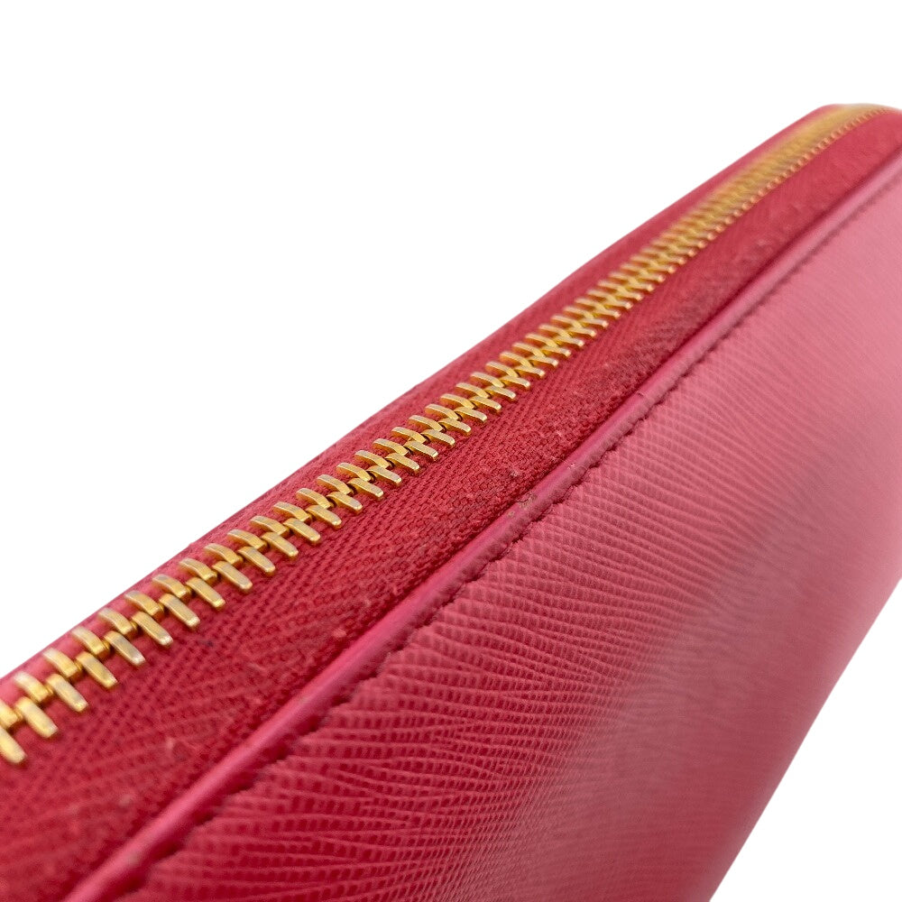 PRADA Long Wallet Purse leather pink Safiano