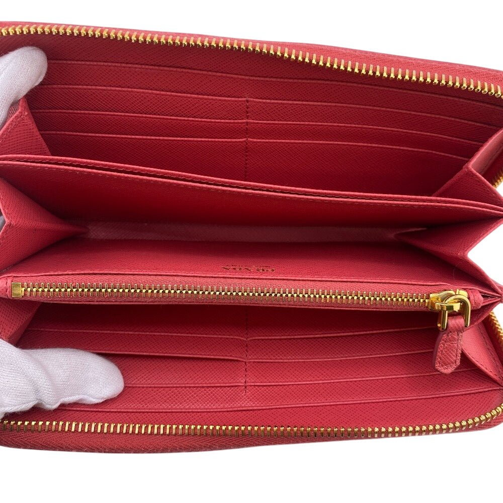 PRADA Long Wallet Purse leather pink Safiano