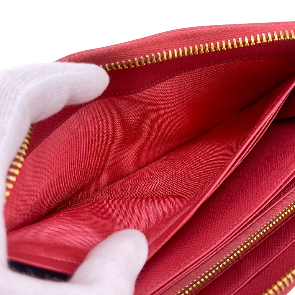 PRADA Long Wallet Purse leather pink Safiano