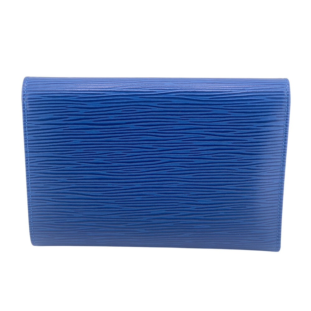 LOUIS VUITTON Tri-fold wallet M63715 leather blue Epi Porte TresorEtui Papie