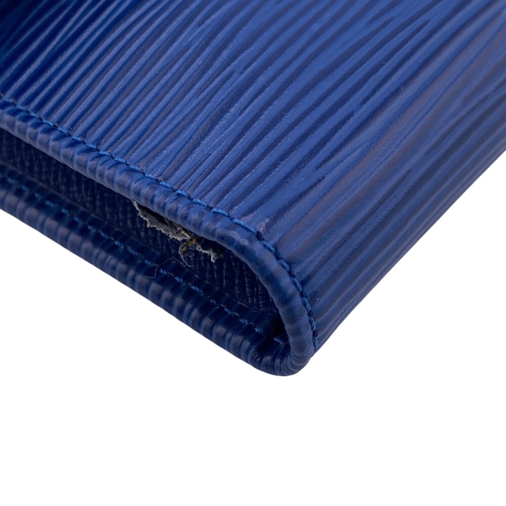 LOUIS VUITTON Tri-fold wallet M63715 leather blue Epi Porte TresorEtui Papie