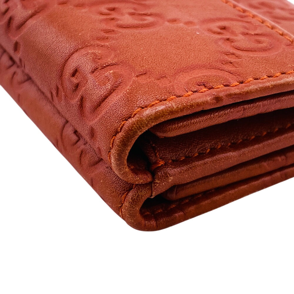 GUCCI Tri-fold wallet 261502 leather Orange Guccisima