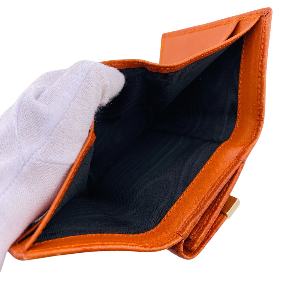 GUCCI Tri-fold wallet 261502 leather Orange Guccisima