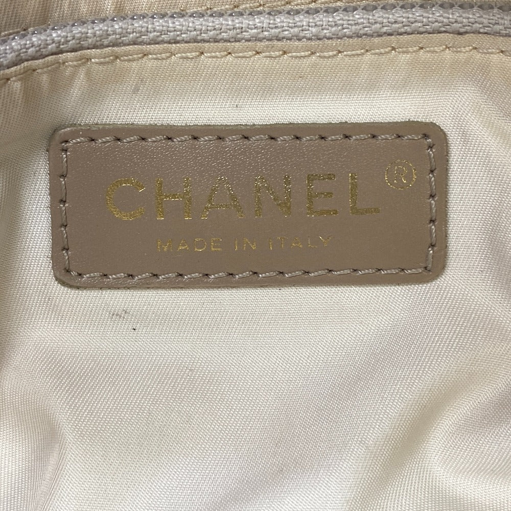 CHANEL Tote Bag Canvas, Leather beige New Travel Line MM