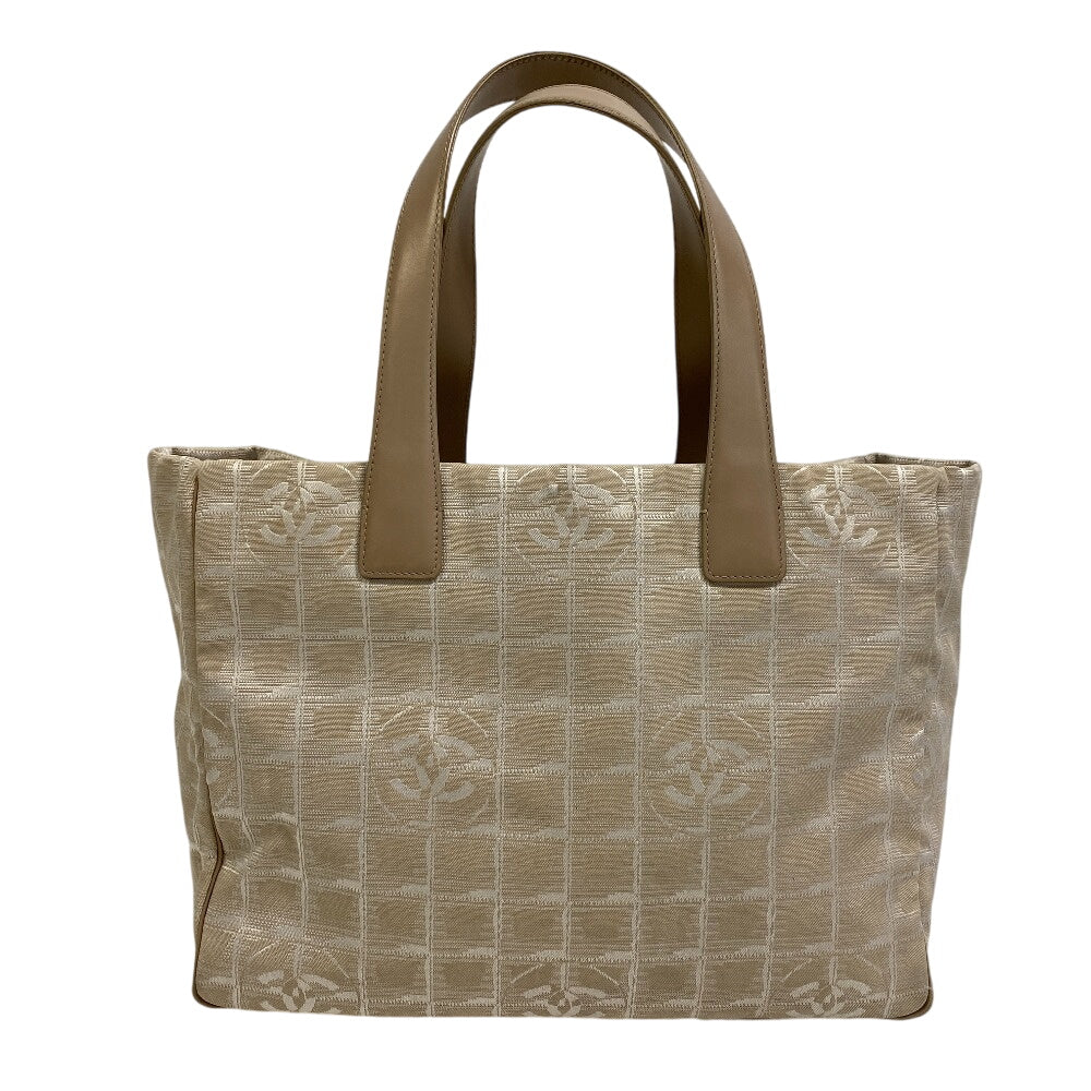 CHANEL Tote Bag Canvas, Leather beige New Travel Line MM