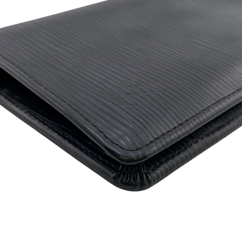LOUIS VUITTON Long Wallet Purse M60622 Epi Leather black Epi Portefeuille Brazza