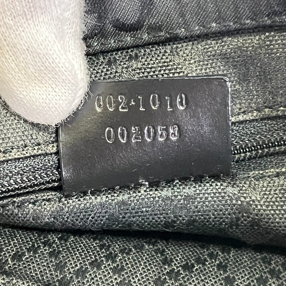 GUCCI Tote Bag 002 1010 Nylon black Bamboo GG pattern