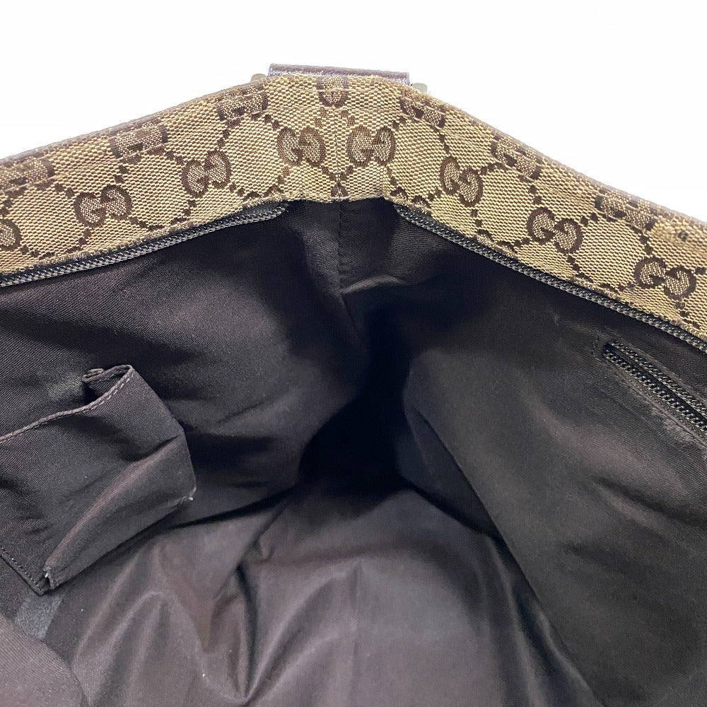 GUCCI Shoulder Bag 189751 GG canvas, leather beige GG canvas