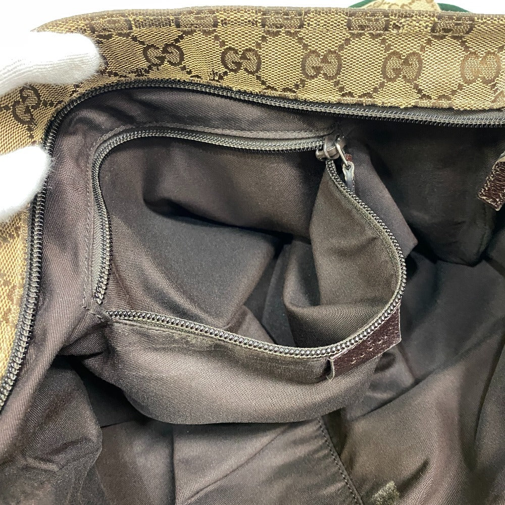 GUCCI Shoulder Bag 189751 GG canvas, leather beige GG canvas
