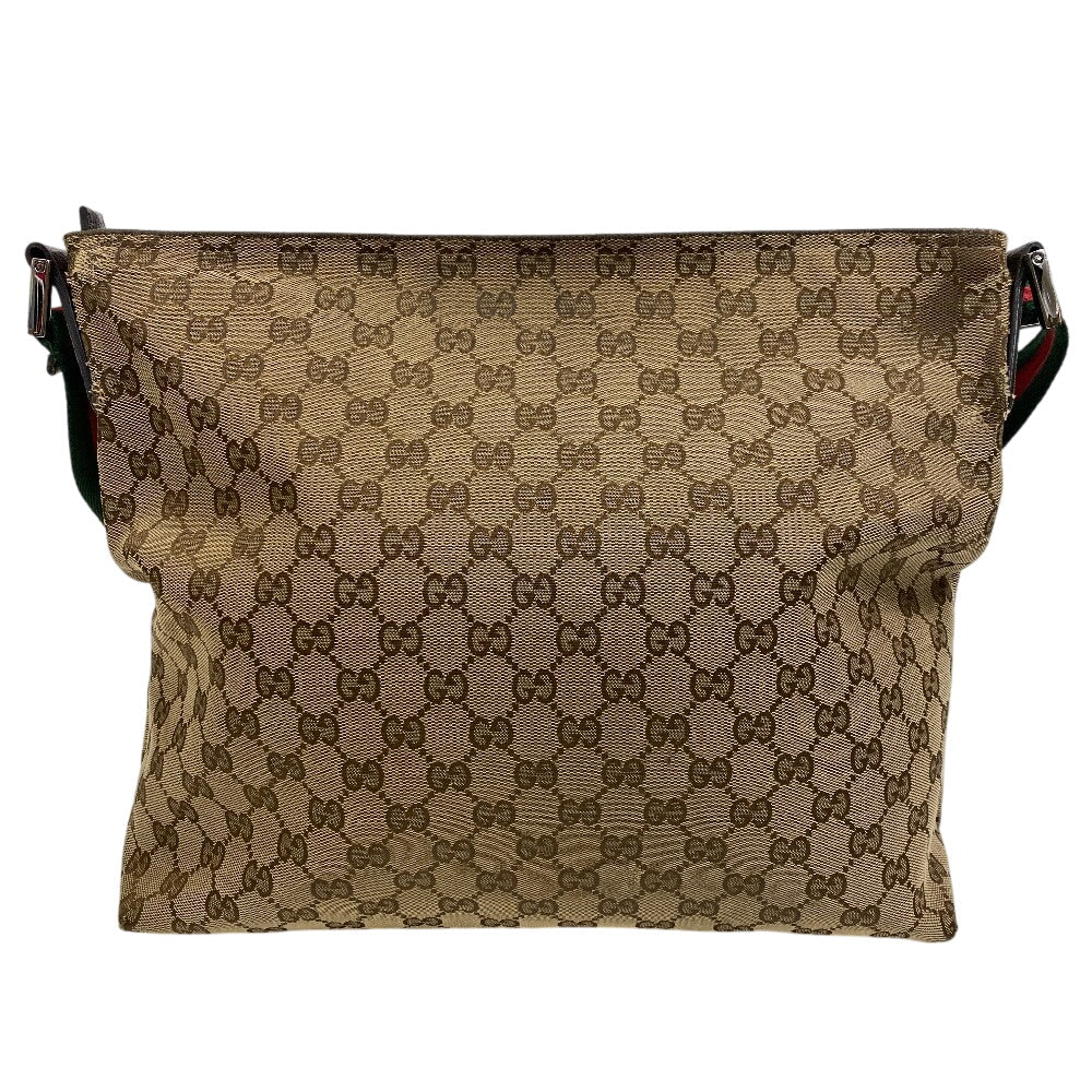 GUCCI Shoulder Bag 189751 GG canvas, leather beige GG canvas
