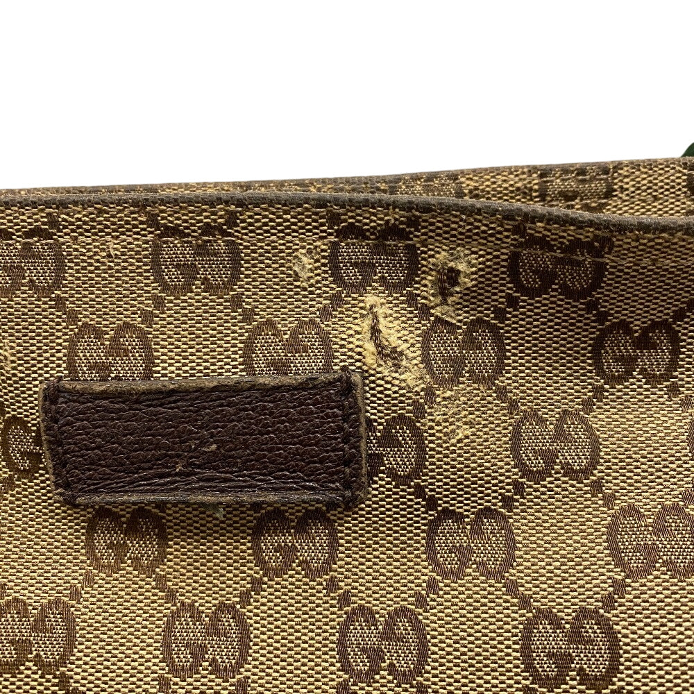 GUCCI Shoulder Bag 189751 GG canvas, leather beige GG canvas