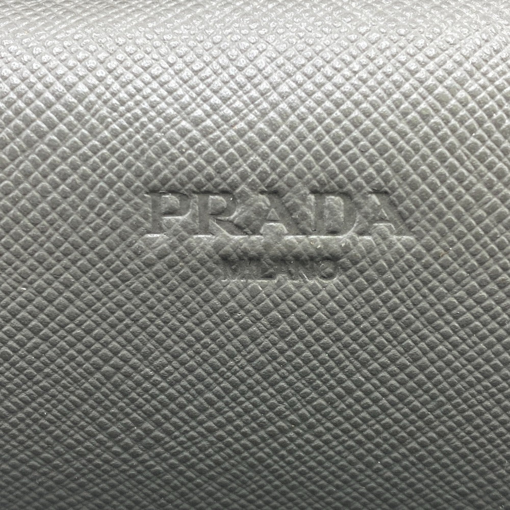 PRADA Long Wallet Purse Leather, Saffiano gray