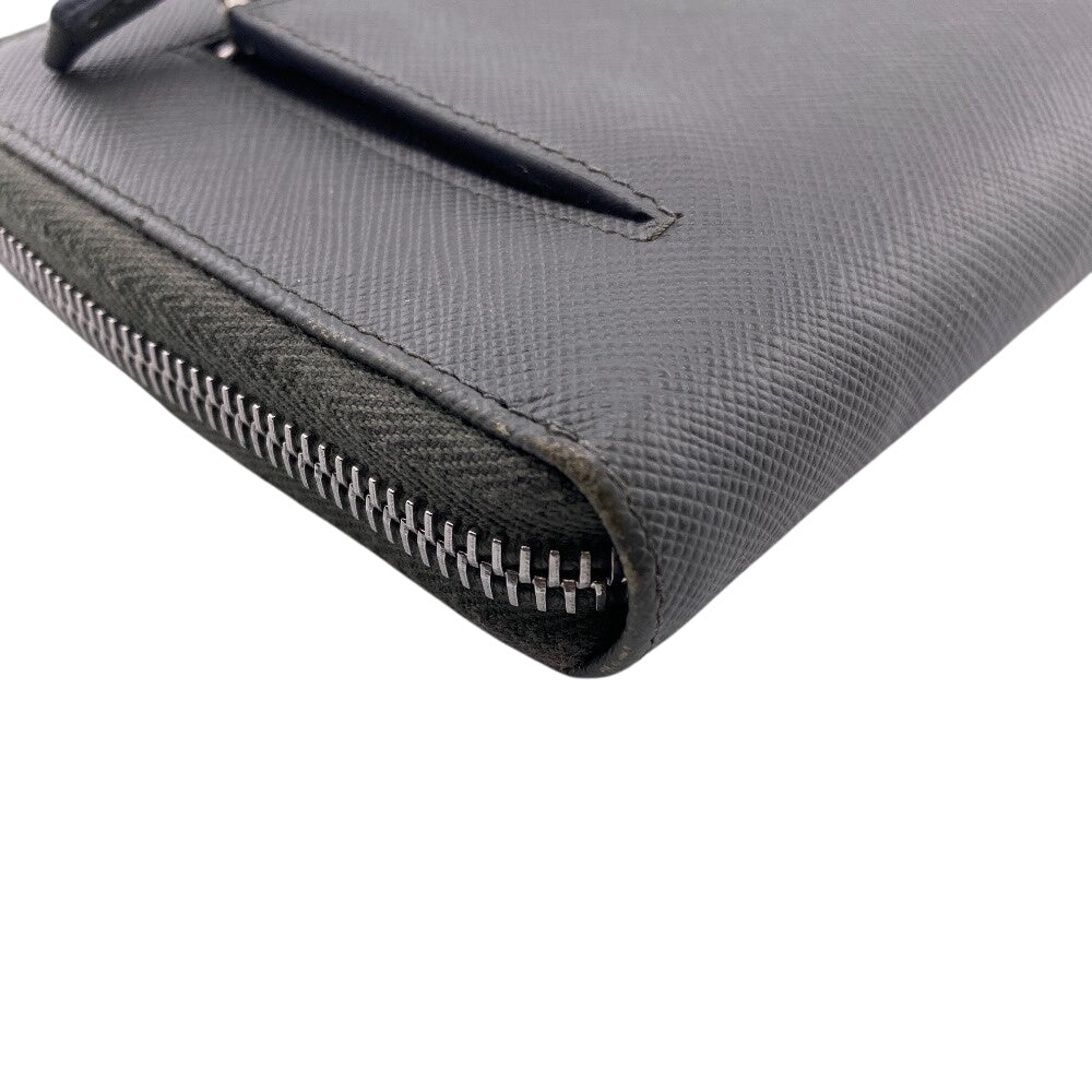 PRADA Long Wallet Purse Leather, Saffiano gray