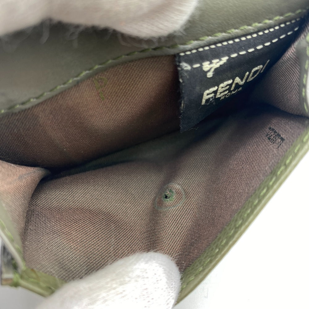 FENDI Tri-fold wallet 8M0395 leather Khaki green Ehuise Fendi
