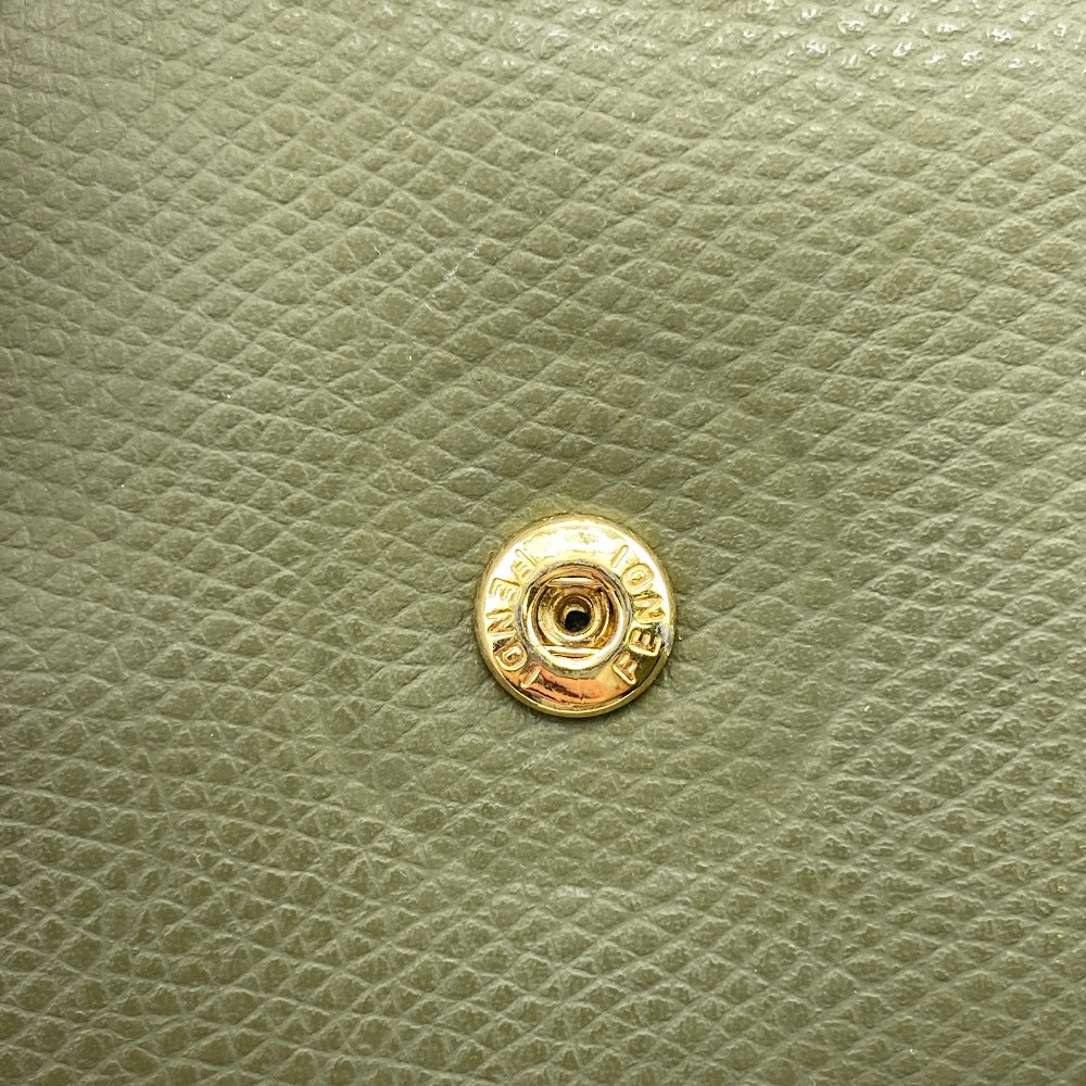 FENDI Tri-fold wallet 8M0395 leather Khaki green Ehuise Fendi