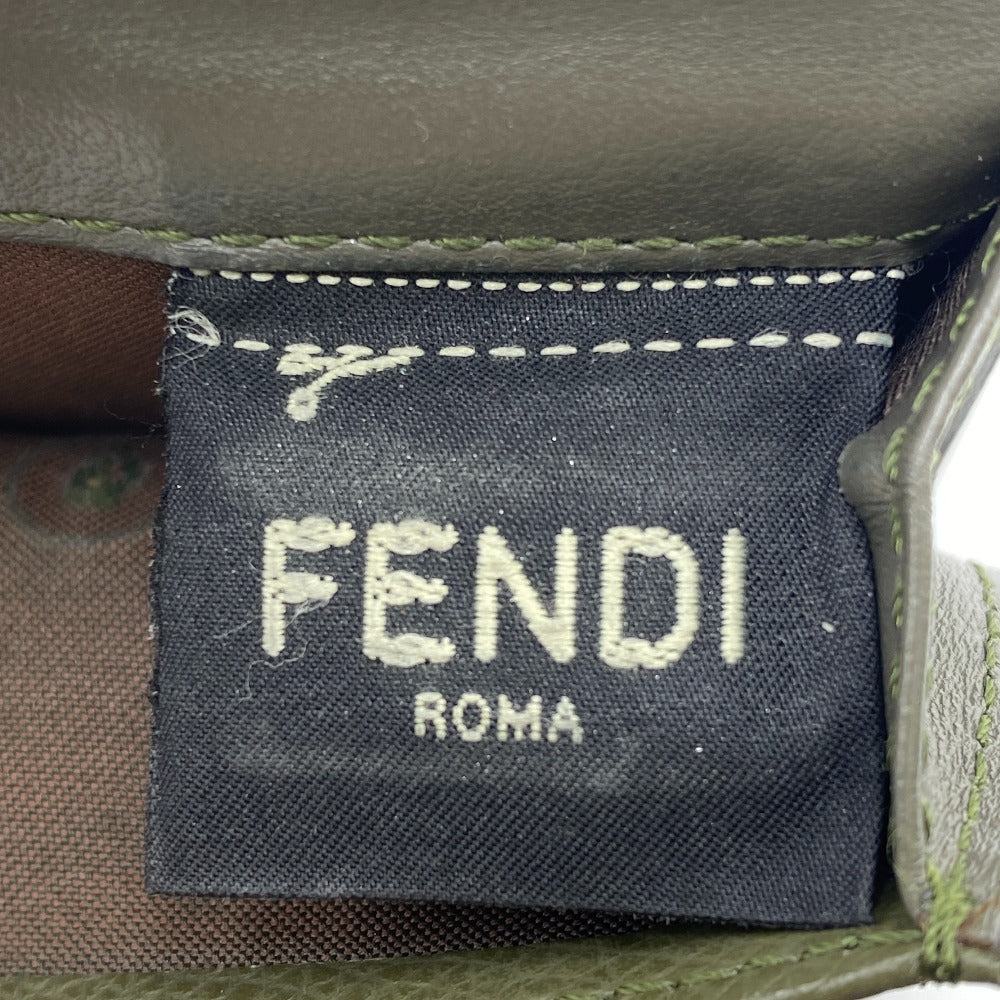FENDI Tri-fold wallet 8M0395 leather Khaki green Ehuise Fendi