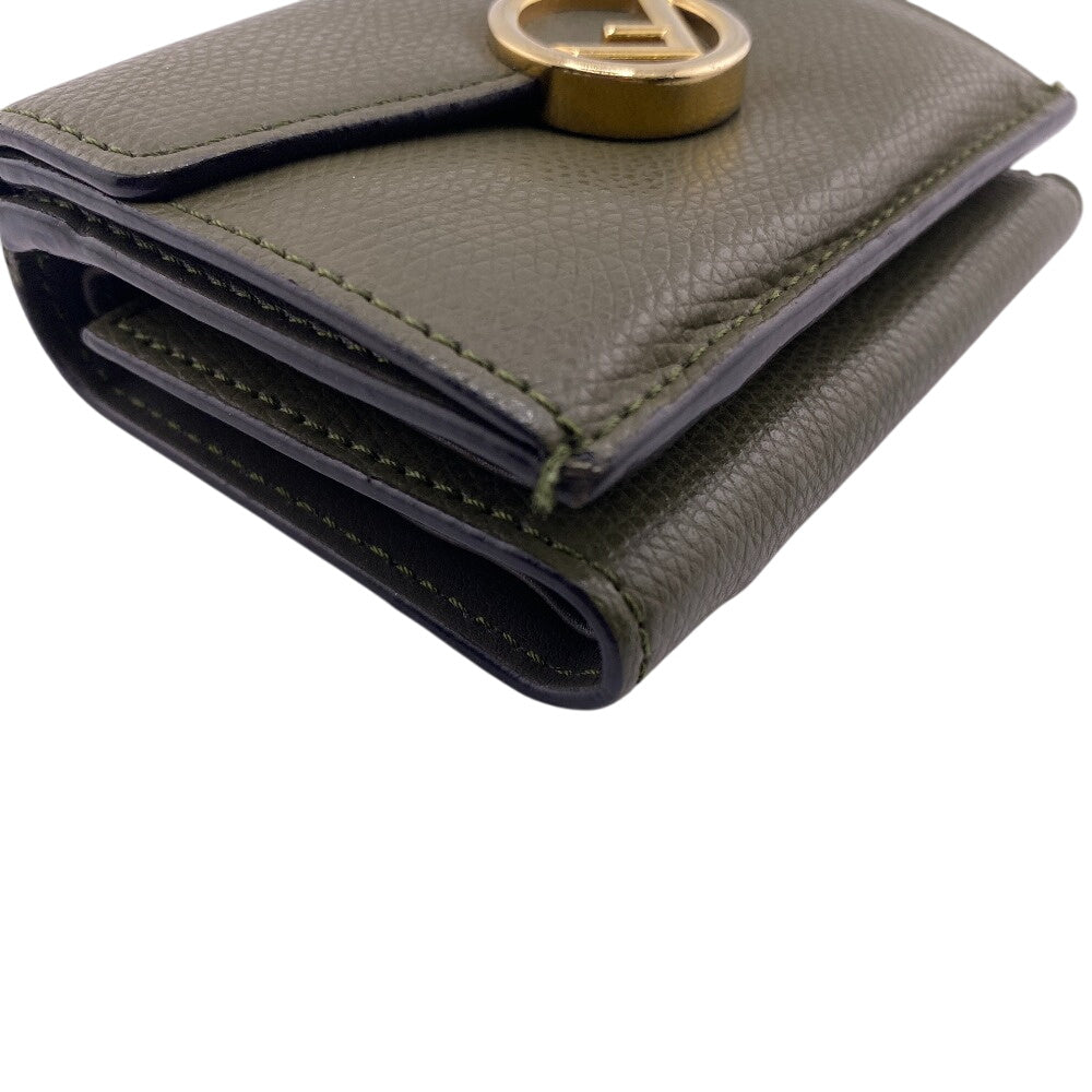 FENDI Tri-fold wallet 8M0395 leather Khaki green Ehuise Fendi