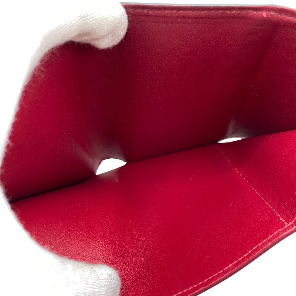 LOUIS VUITTON Tri-fold wallet M60216 leather Red Damier Portefeuille Croisette Compact