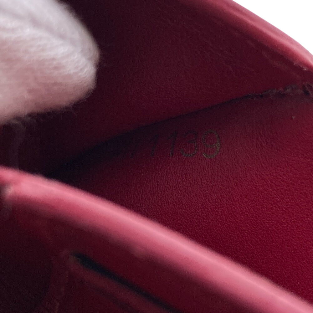 LOUIS VUITTON Tri-fold wallet M60216 leather Red Damier Portefeuille Croisette Compact