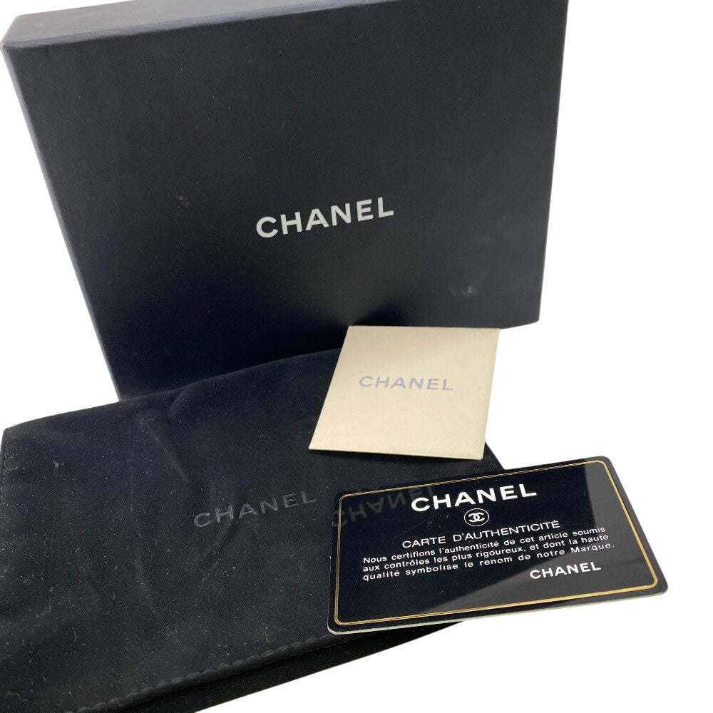 CHANEL Tri-fold wallet A82723 leather black 2.55 Matelasse Vstitch Chevron