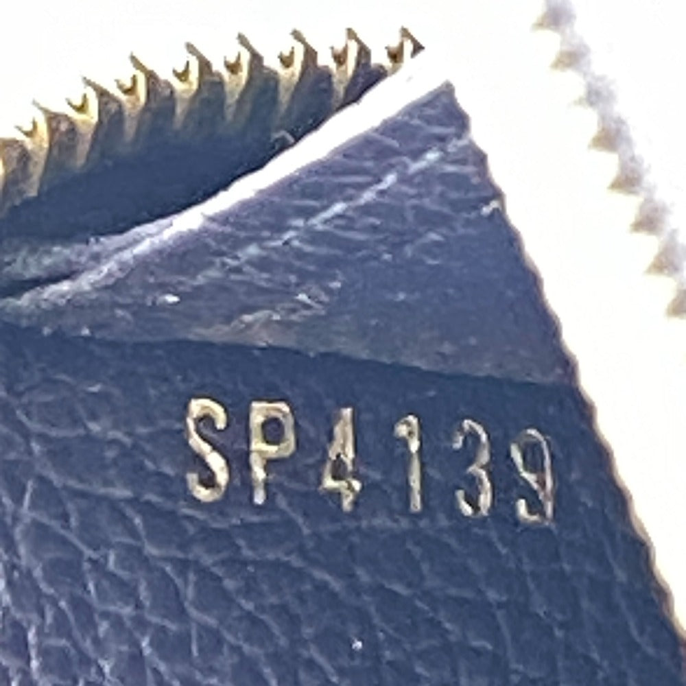 LOUIS VUITTON Long Wallet Purse M62121 leather Navy Monogram Ann Platt Zippy wallet