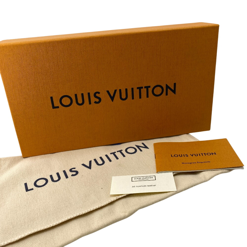 LOUIS VUITTON Long Wallet Purse M62121 leather Navy Monogram Ann Platt Zippy wallet