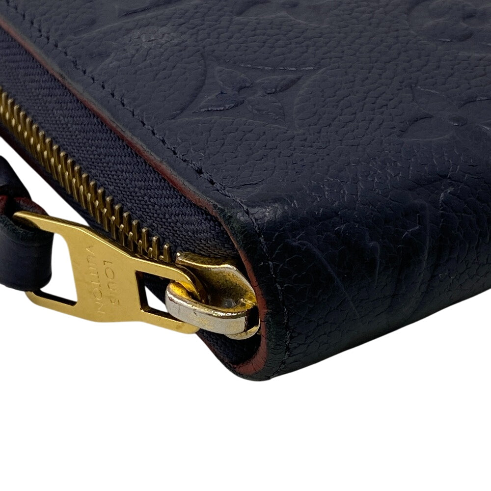 LOUIS VUITTON Long Wallet Purse M62121 leather Navy Monogram Ann Platt Zippy wallet