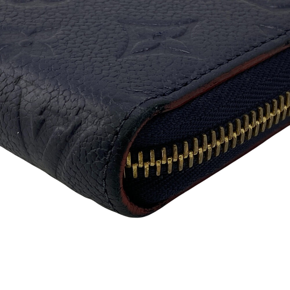 LOUIS VUITTON Long Wallet Purse M62121 leather Navy Monogram Ann Platt Zippy wallet