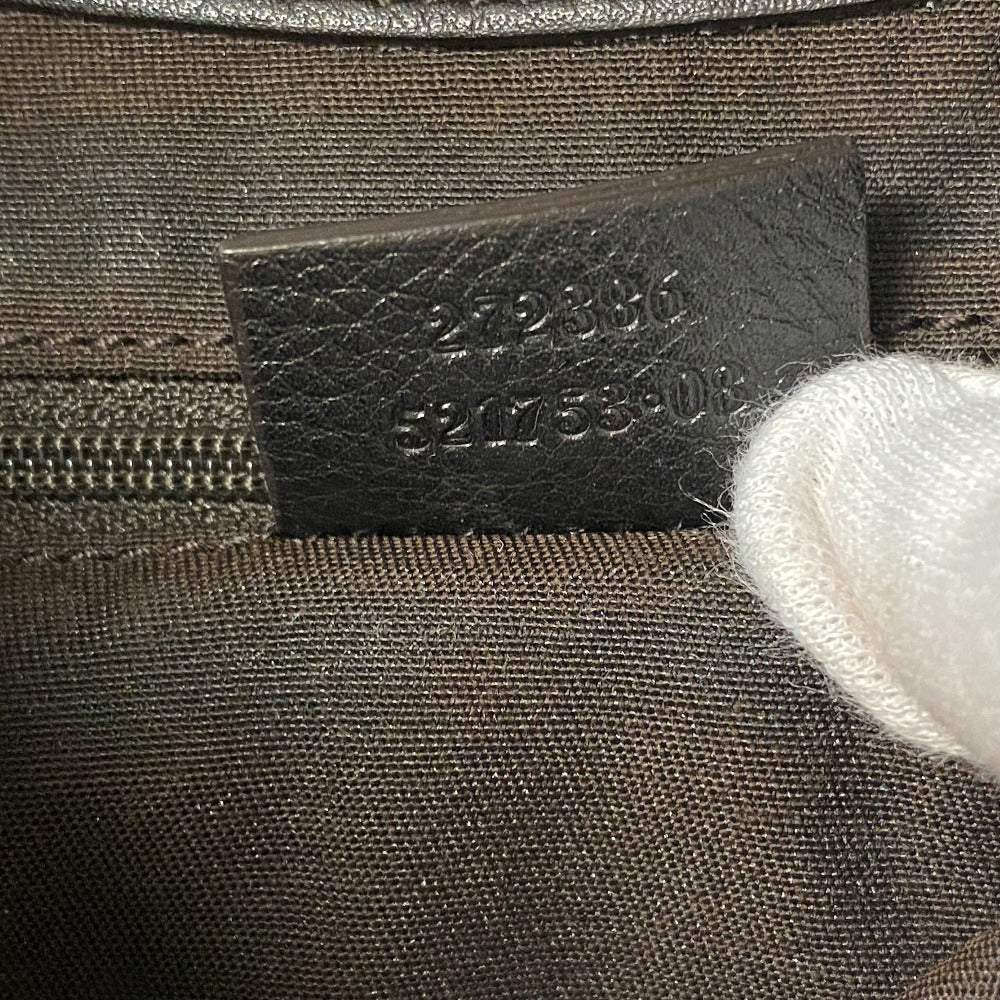 GUCCI Shoulder Bag 272386 leather black Horsebit 1995 Hobo bag
