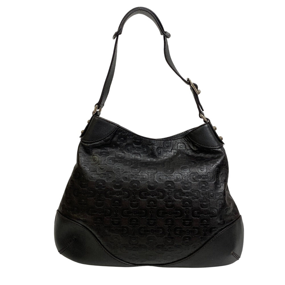 GUCCI Shoulder Bag 272386 leather black Horsebit 1995 Hobo bag