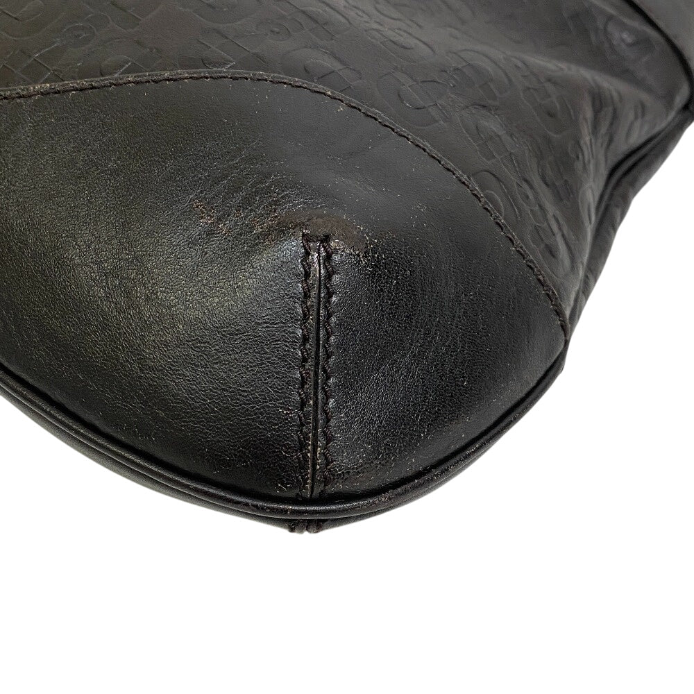 GUCCI Shoulder Bag 272386 leather black Horsebit 1995 Hobo bag