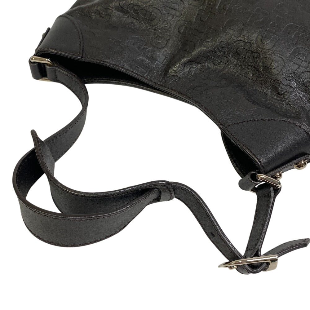 GUCCI Shoulder Bag 272386 leather black Horsebit 1995 Hobo bag