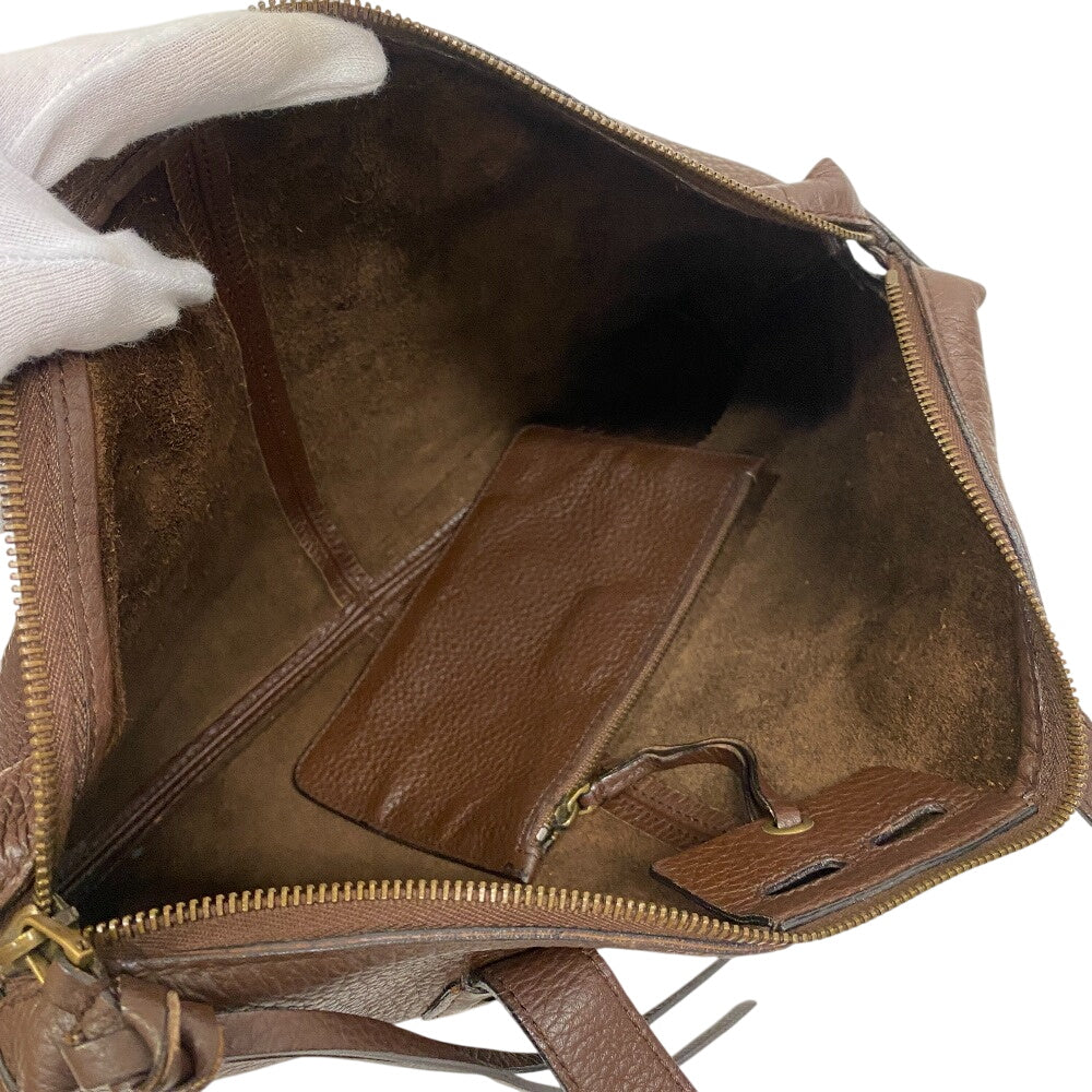 GUCCI Shoulder Bag 109132 leather Brown Brown Leather Pocket Tote Bag