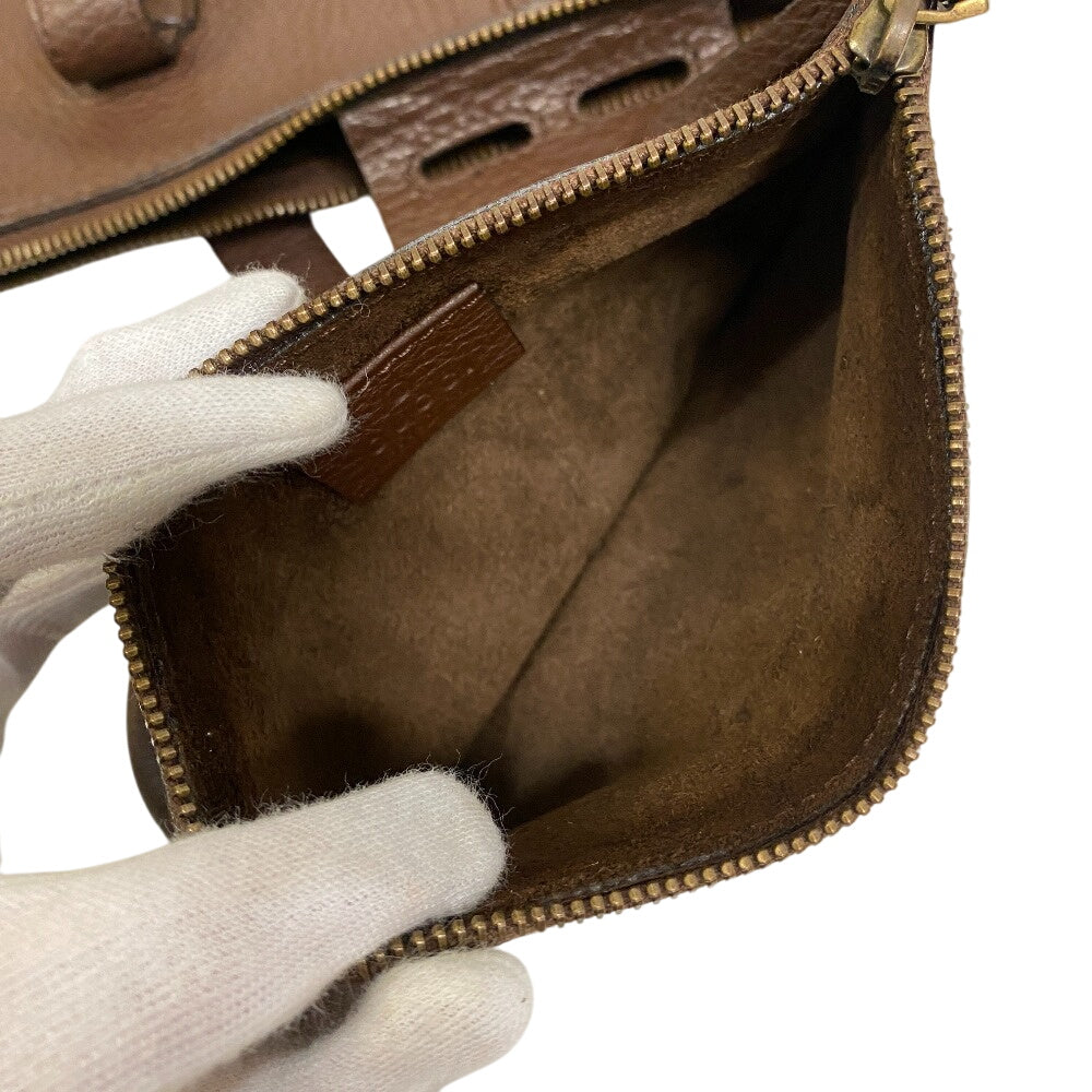 GUCCI Shoulder Bag 109132 leather Brown Brown Leather Pocket Tote Bag