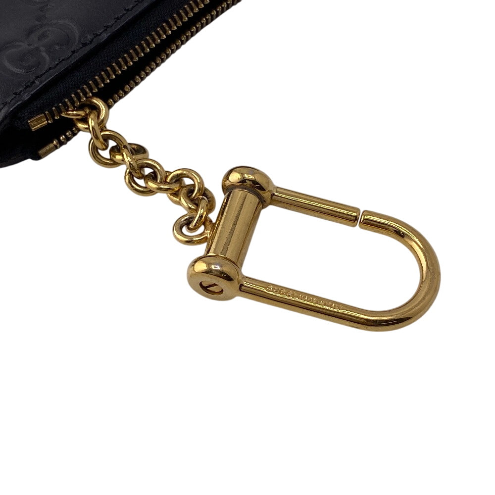 GUCCI Coin case 447964 leather black GG Shima