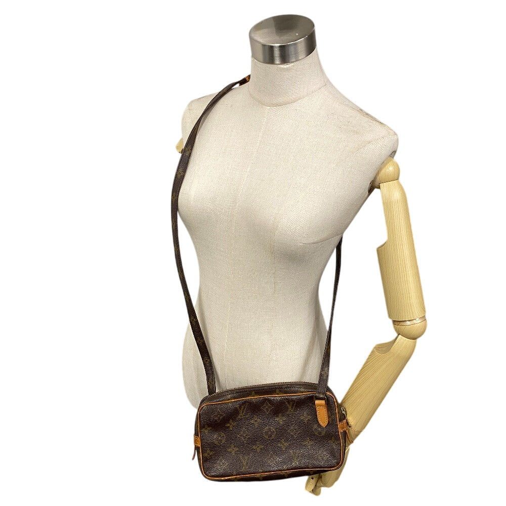 LOUIS VUITTON Shoulder Bag M51828 Monogram canvas, leather Brown Monogram Marley Bandouliere Pochette