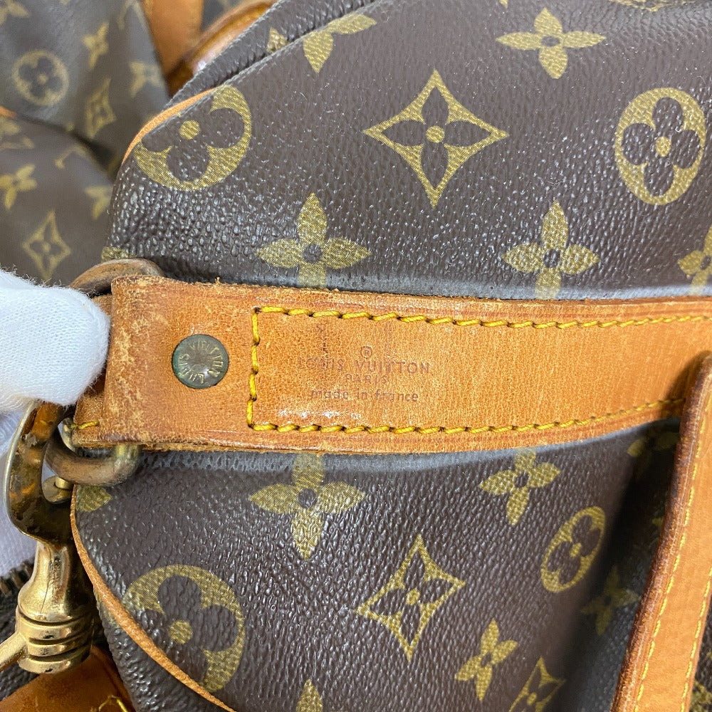 LOUIS VUITTON Boston Duffel bag Monogram, Tanned Leather Brown Monogram Keepall bandouliere50