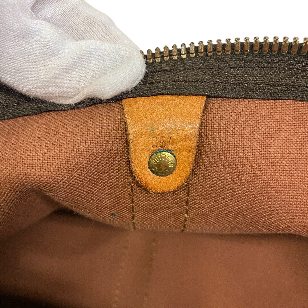 LOUIS VUITTON Boston Duffel bag Monogram, Tanned Leather Brown Monogram Keepall bandouliere50