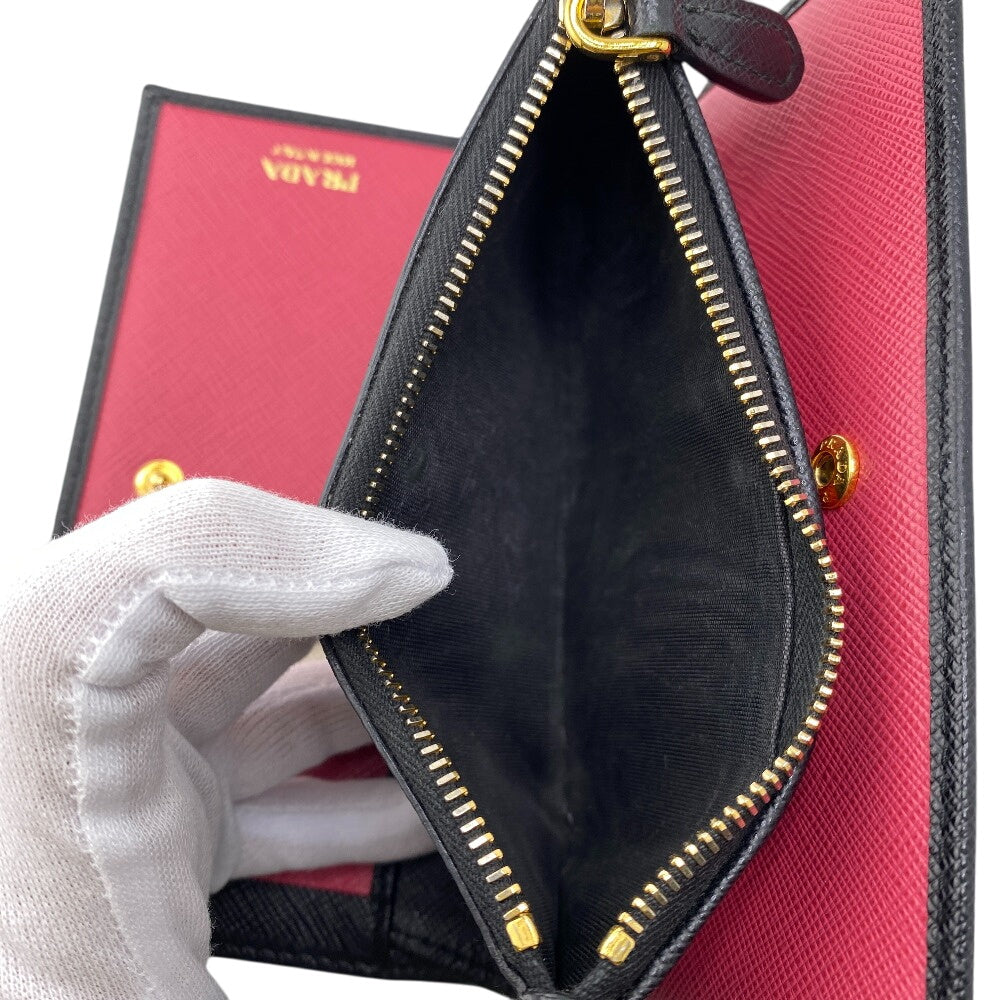 PRADA Bifold Wallet 1ML009 leather black Safiano