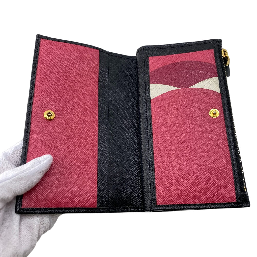 PRADA Bifold Wallet 1ML009 leather black Safiano