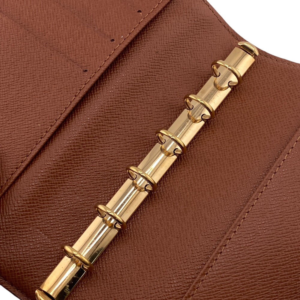 LOUIS VUITTON Notebook cover R20005 Leather, Brown Brown Monogram Agenda PM