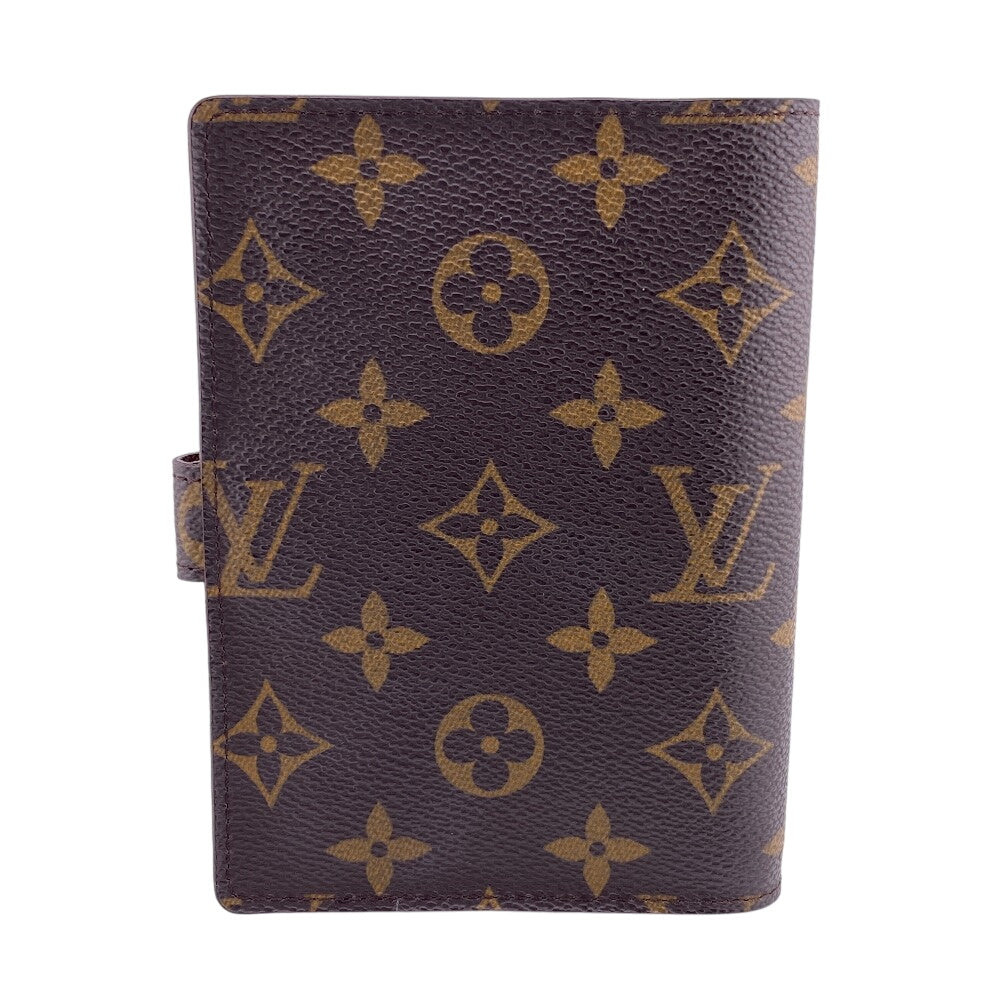 LOUIS VUITTON Notebook cover R20005 Leather, Brown Brown Monogram Agenda PM