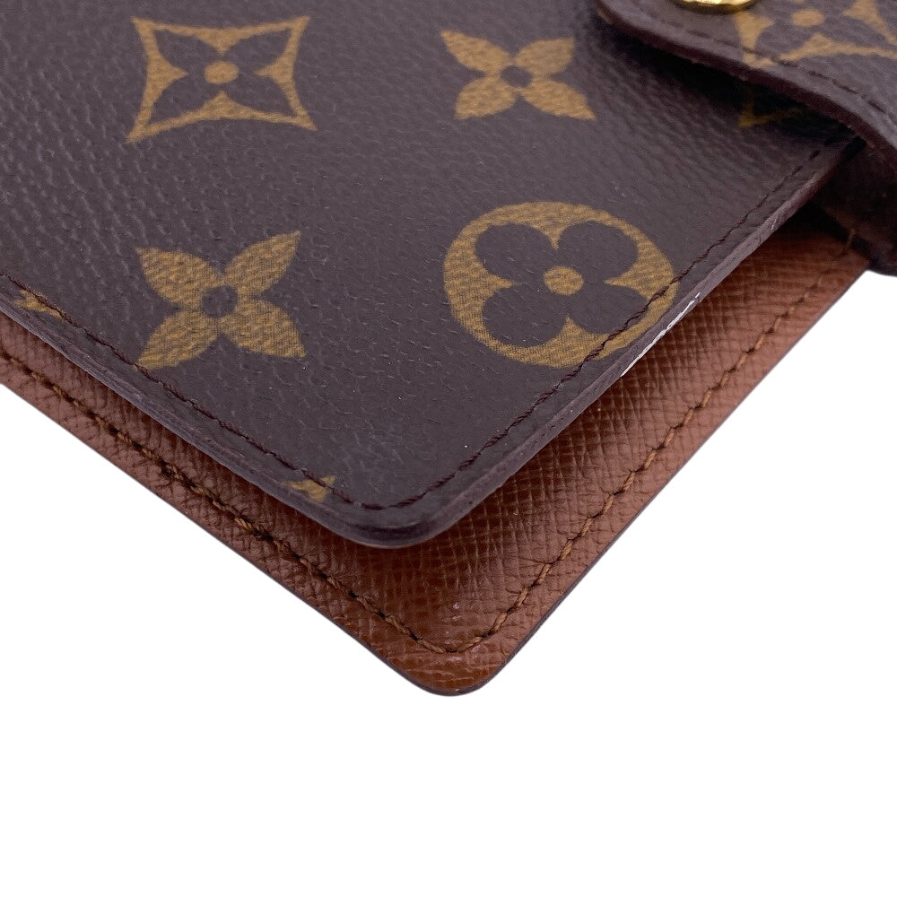 LOUIS VUITTON Notebook cover R20005 Leather, Brown Brown Monogram Agenda PM