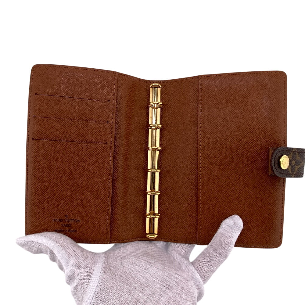 LOUIS VUITTON Notebook cover R20005 Leather, Brown Brown Monogram Agenda PM