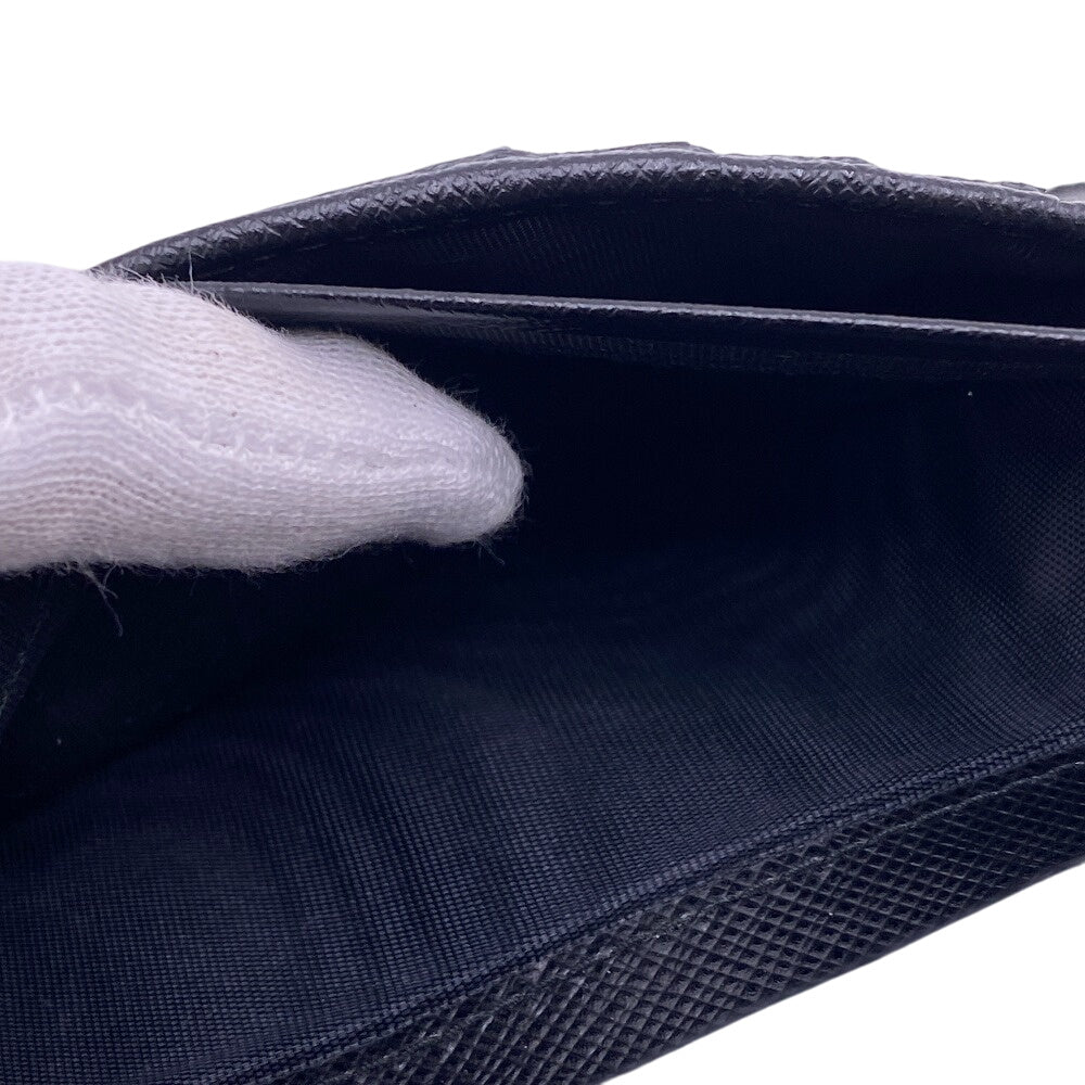 PRADA Bifold Wallet leather black Safiano