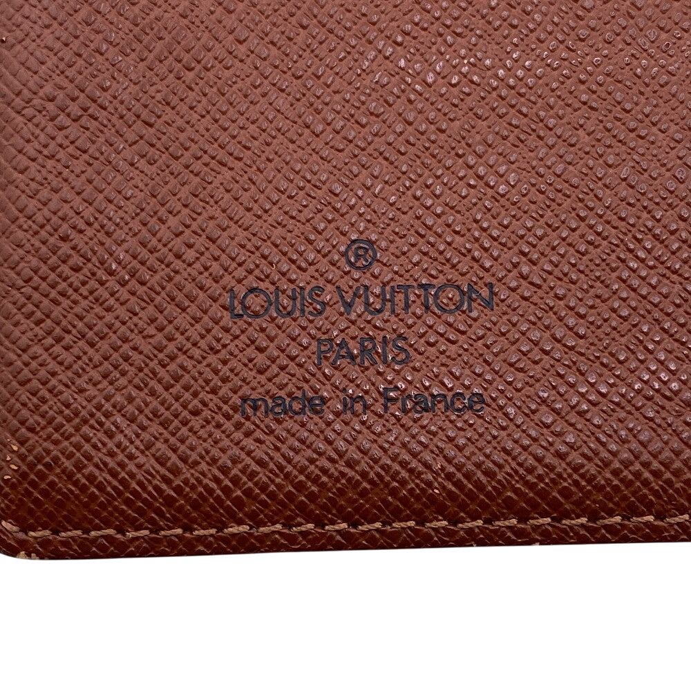 LOUIS VUITTON Notebook cover R20005 leather Brown Monogram Agenda PM