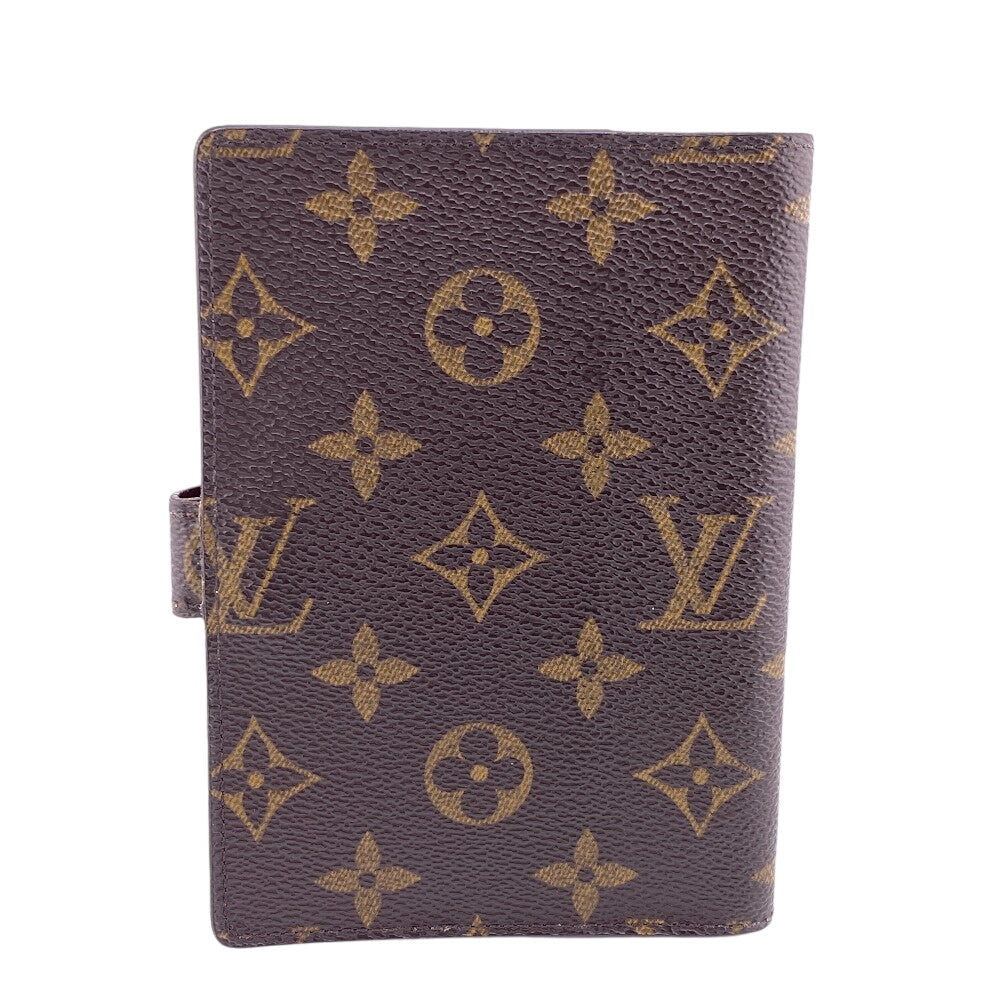 LOUIS VUITTON Notebook cover R20005 leather Brown Monogram Agenda PM