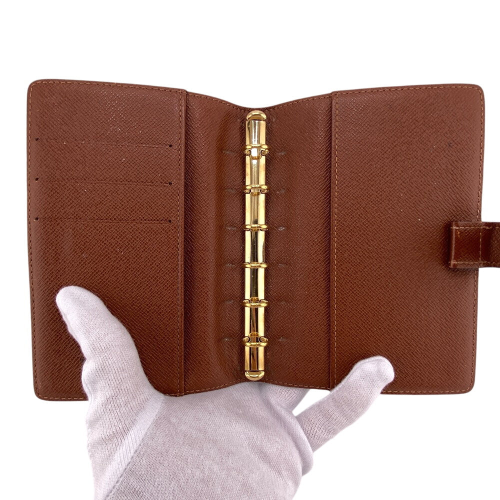 LOUIS VUITTON Notebook cover R20005 leather Brown Monogram Agenda PM