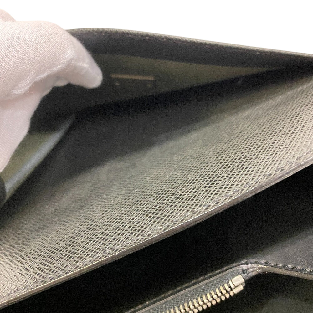 LOUIS VUITTON Business bag M30802 Taiga Leather black Taiga SELVIET Kazan