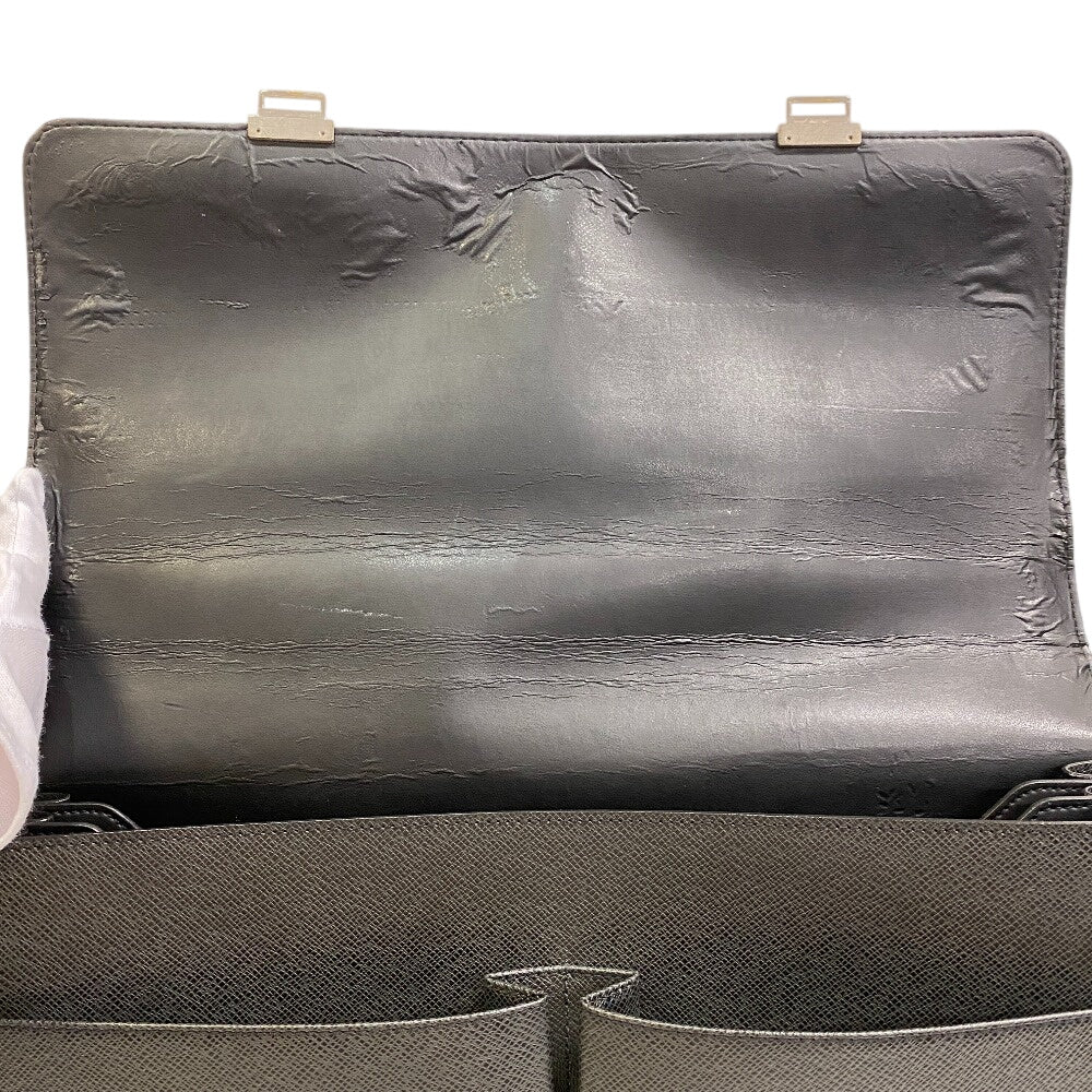LOUIS VUITTON Business bag M30802 Taiga Leather black Taiga SELVIET Kazan